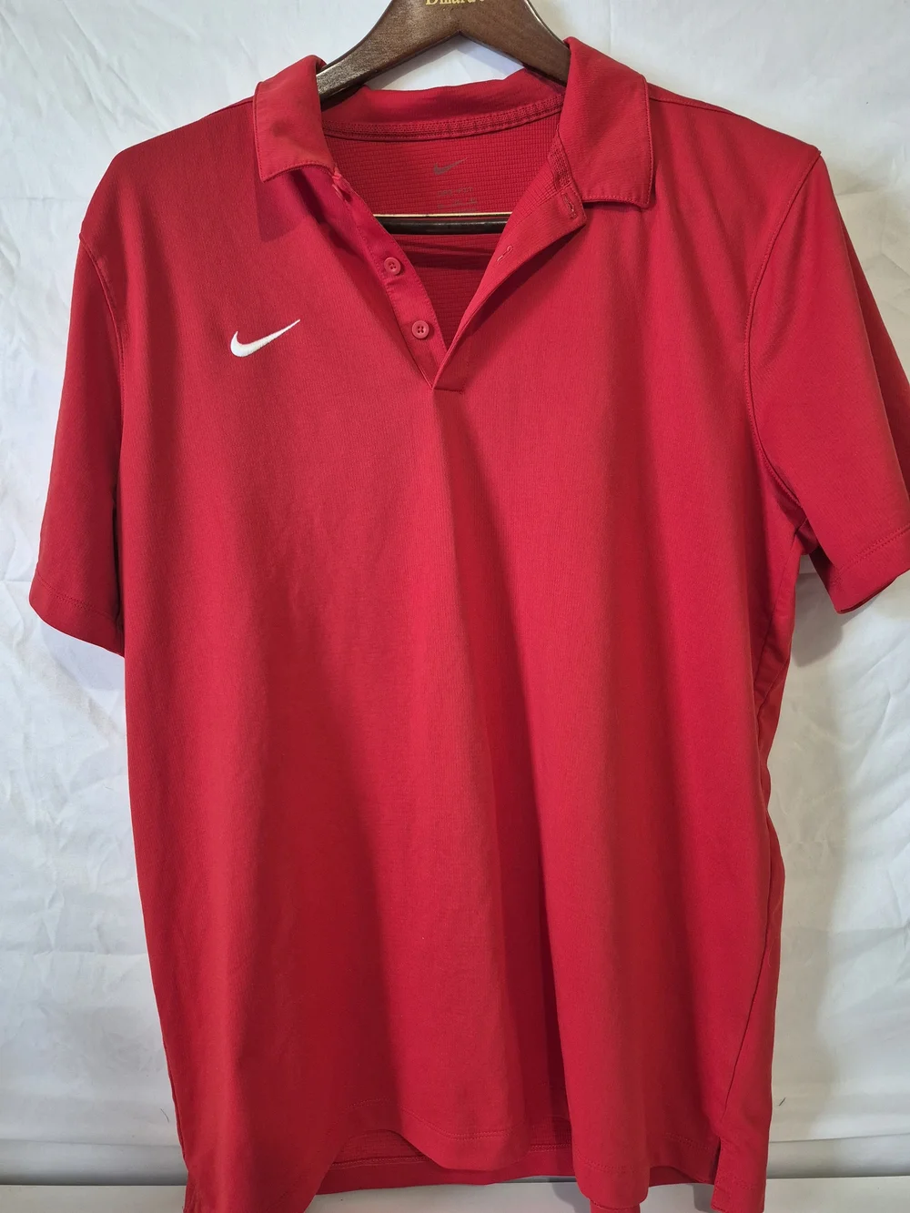 Nike Men’s Red Polo Shirt with White Swoosh